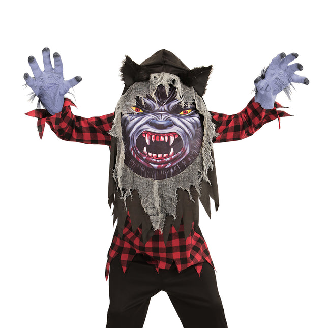 Costume d'Halloween Loup-garou gris