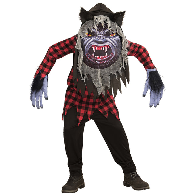 Costume d'Halloween Loup-garou gris