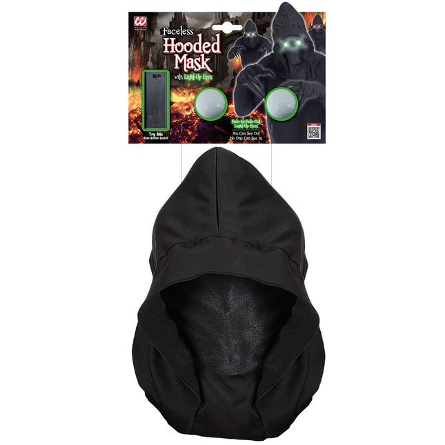 Masque d'Halloween avec lumière verte