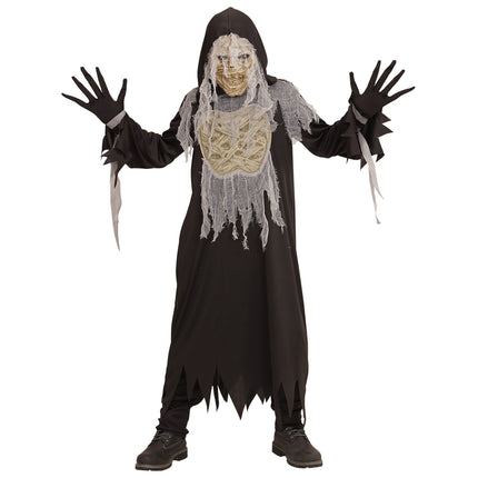 Costume d'Halloween enfant momie 4 pièces