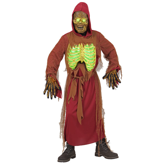 Costume d'Halloween Vert Enfant Zombie Squelette