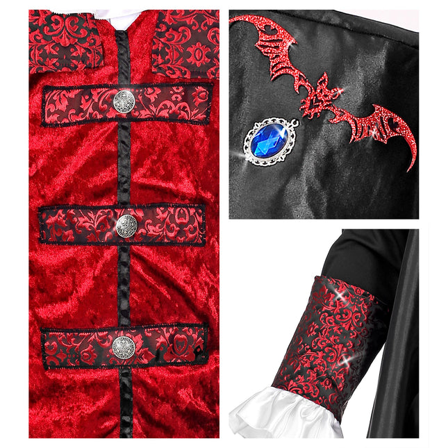 Costume d'Halloween Homme Vampire 4 pièces