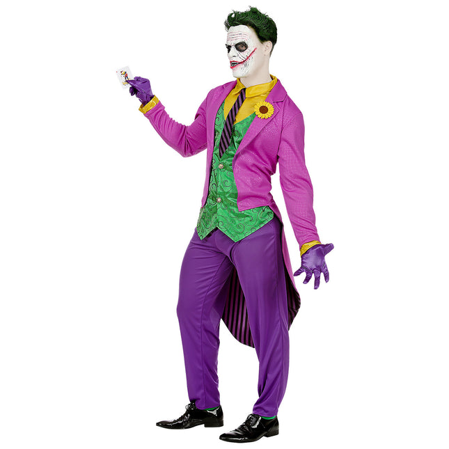 Costume d'Halloween Joker rose pour homme
