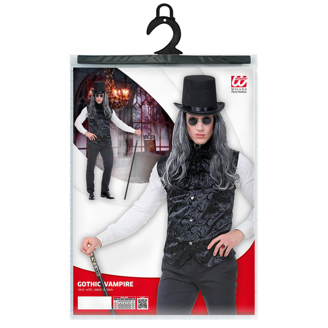 Gilet d'Halloween Noir Gothique