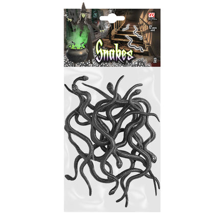 Faux serpent noir 12.5cm 12pcs