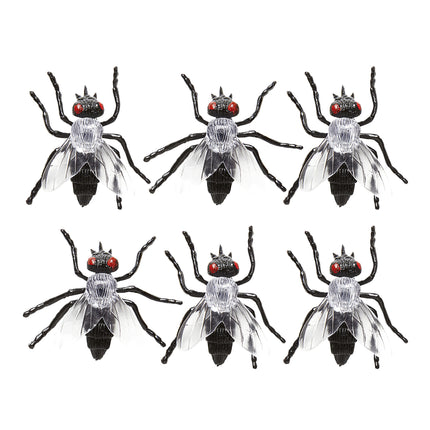 Fausses mouches d'Halloween 5.5cm 6pcs