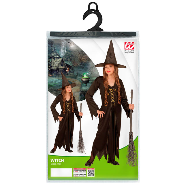 Costume d'Halloween Marron Enfant Sorcière