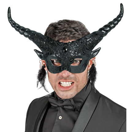 Masque d'yeux d'Halloween Diable noir