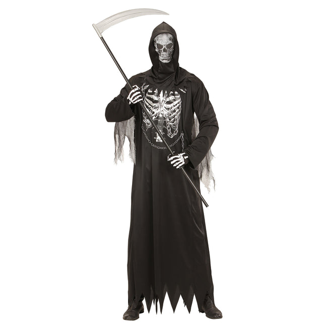 Costume d'Halloween Homme Faucheur Squelette