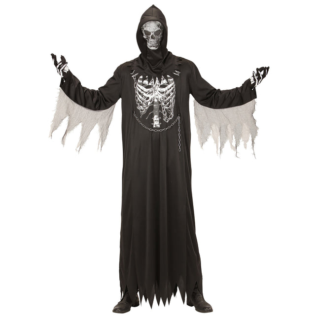 Costume d'Halloween Homme Faucheur Squelette