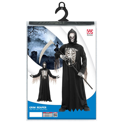 Costume d'Halloween Homme Faucheur Squelette