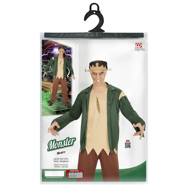 Costume d'Halloween Vert Homme Zombie