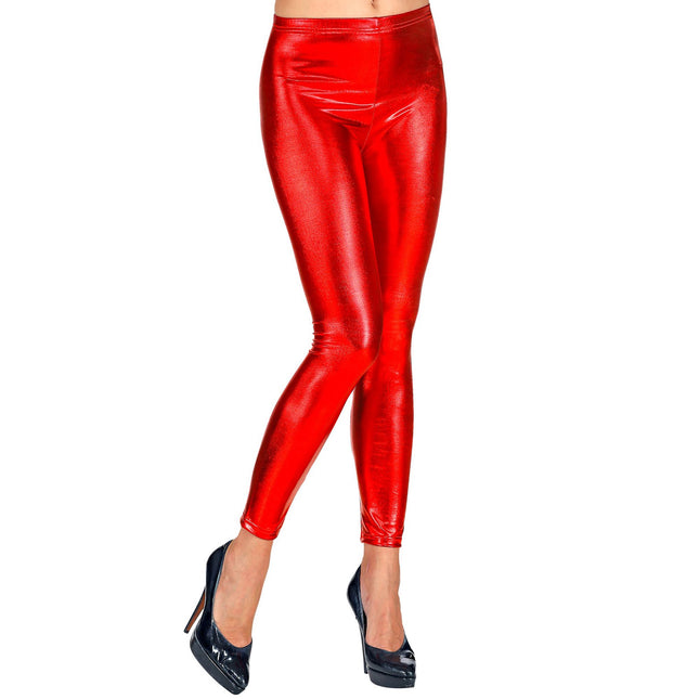 Leggings rouges avec des couleurs métallisées