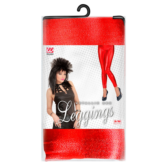 Leggings rouges avec des couleurs métallisées