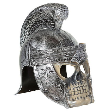 Casque d'Halloween romain avec tête de mort