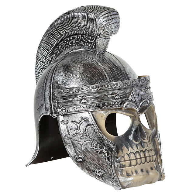 Casque d'Halloween romain avec tête de mort