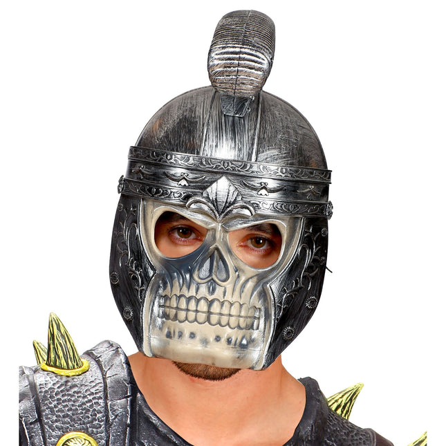 Casque d'Halloween romain avec tête de mort