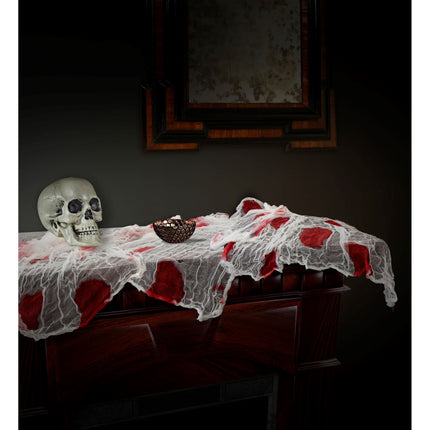 Nappe d'Halloween en maille avec du sang 1.8m
