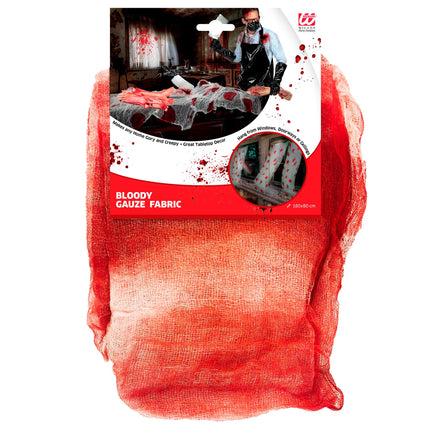 Nappe d'Halloween en maille avec du sang 1.8m