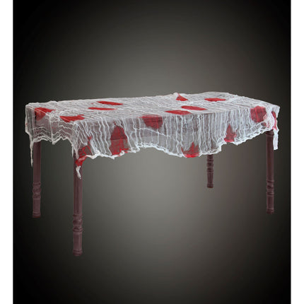 Nappe d'Halloween en maille avec du sang 1.8m