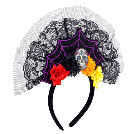 Bandeau éventail Dia De Los Muertos