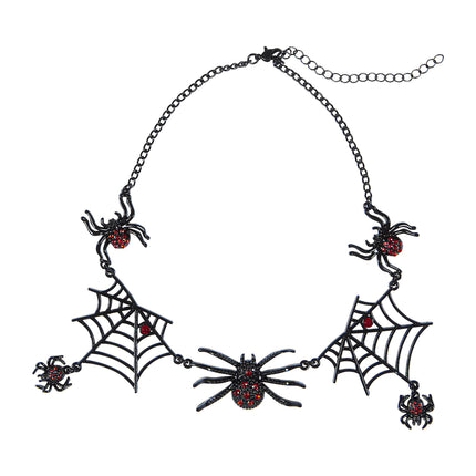Collier d'Halloween Araignées noires