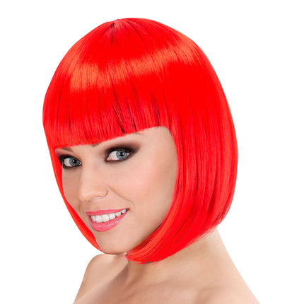 Perruque rouge avec franges