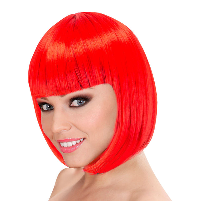 Perruque rouge avec franges