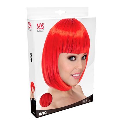 Perruque rouge avec franges