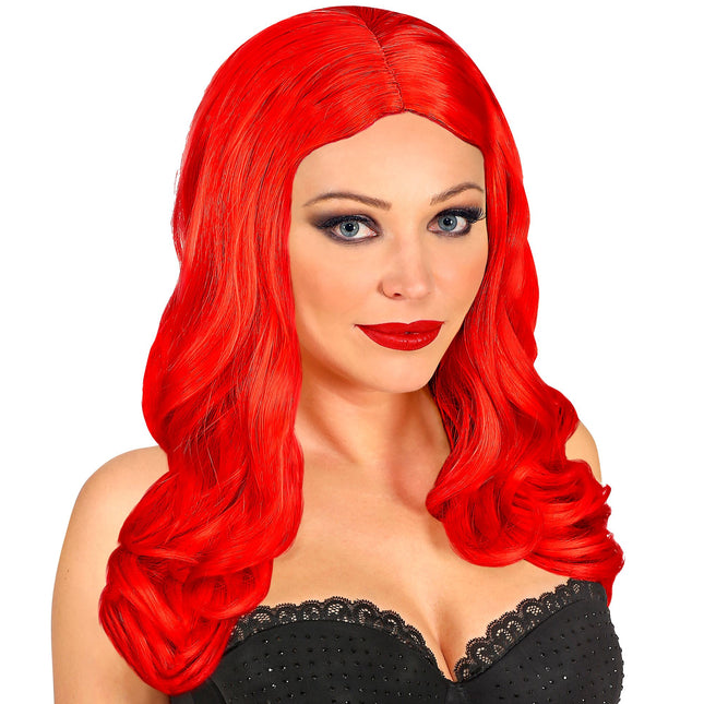 Perruque rouge Roxy cheveux longs