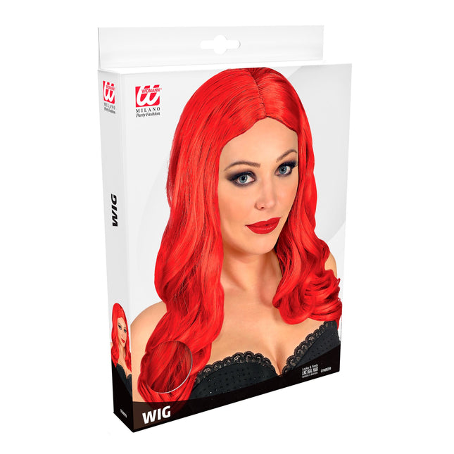 Perruque rouge Roxy cheveux longs