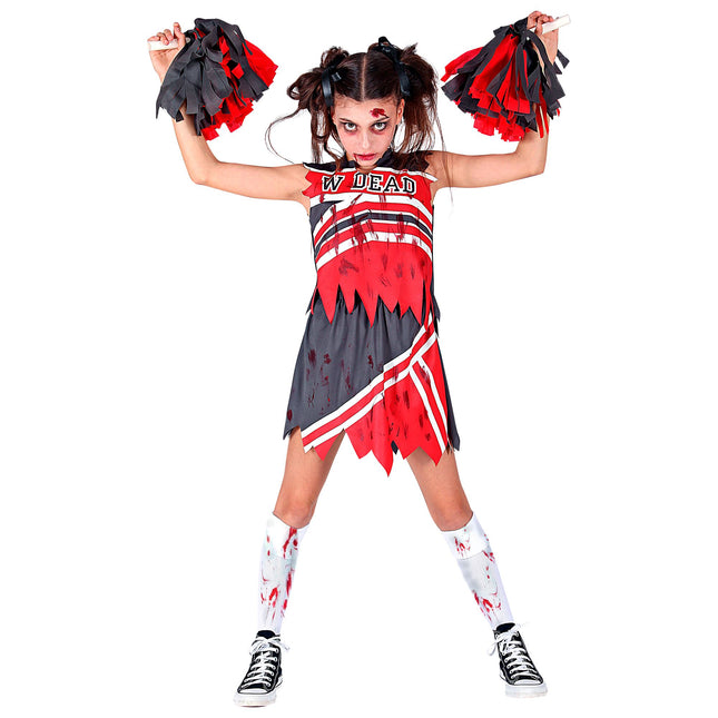 Robe d'Halloween Fille Zombie Cheerleader 3 pièces
