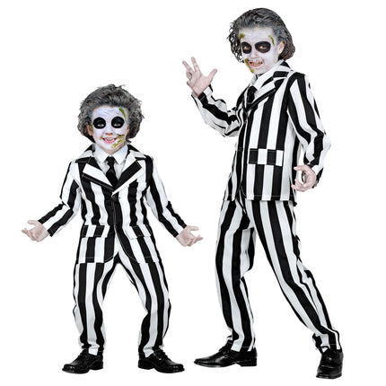 Costume d'Halloween Fantôme Enfant Noir Blanc
