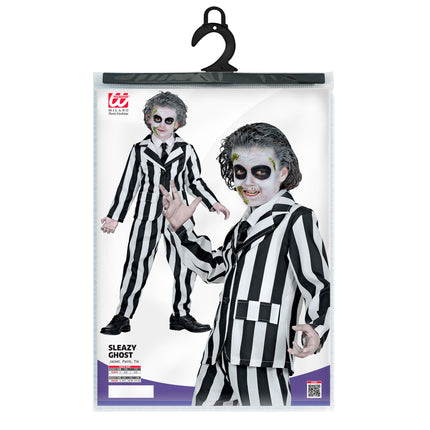 Costume d'Halloween Fantôme Enfant Noir Blanc