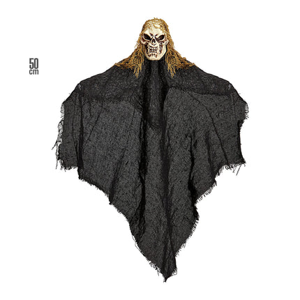 Poupée d'Halloween Squelette noir 50cm