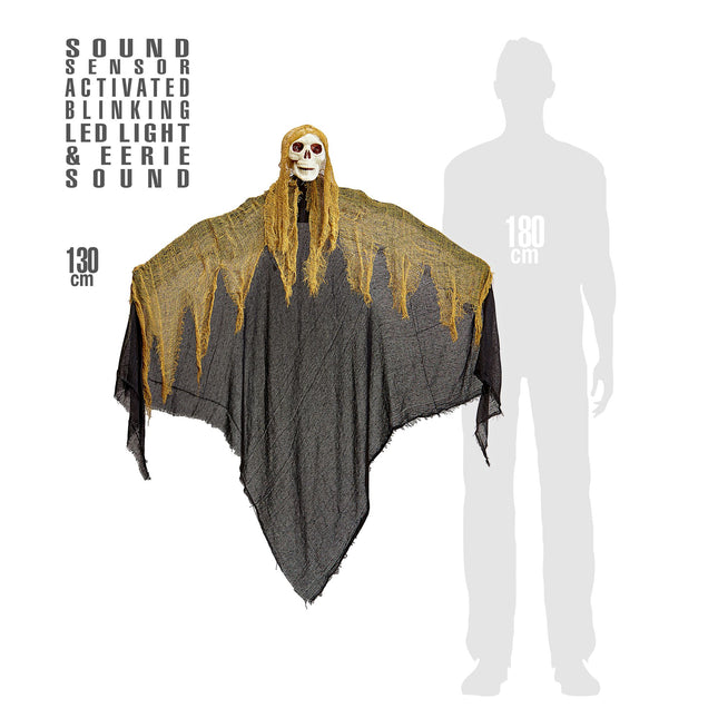 Mannequin d'Halloween avec son et lumière 1.3m