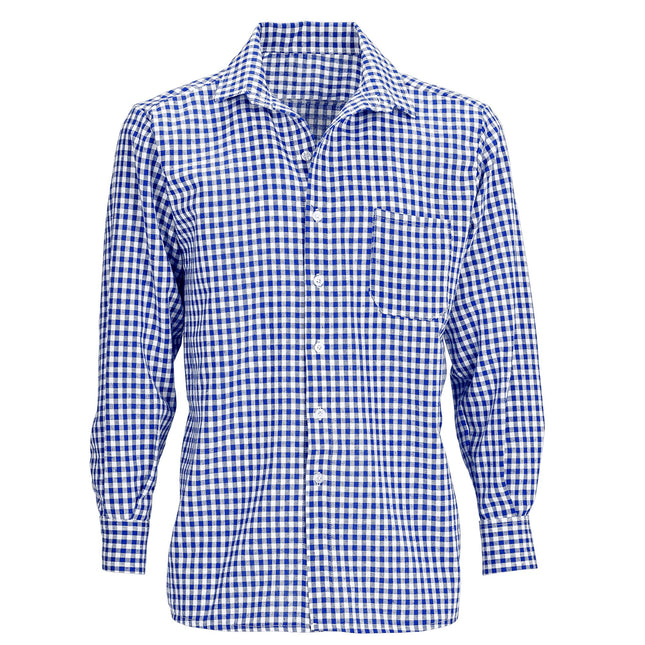 Chemise Oktoberfest Bleu Blanc Hommes