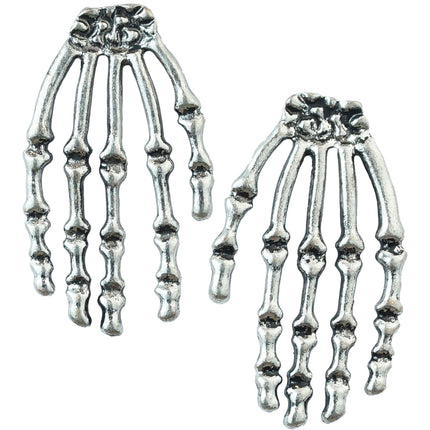Boucles d'oreilles Halloween : main de squelette