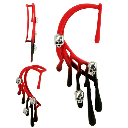 Ear cuff « faux piercing » d'Halloween, motif sang
