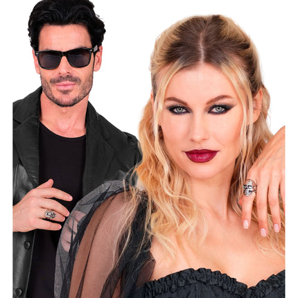 Bague d'Halloween « Crâne brillant »