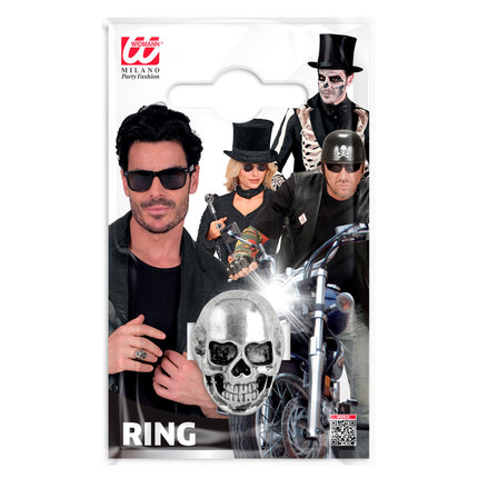 Bague d'Halloween « Crâne brillant »