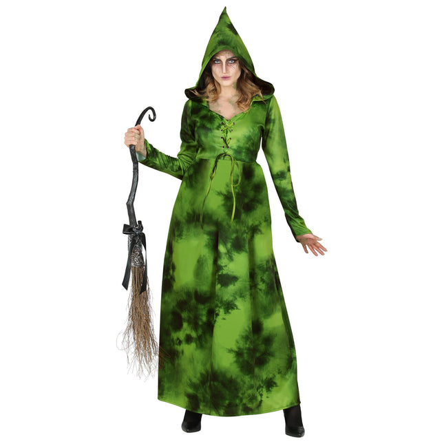 Robe d'Halloween Sorcière de la forêt verte