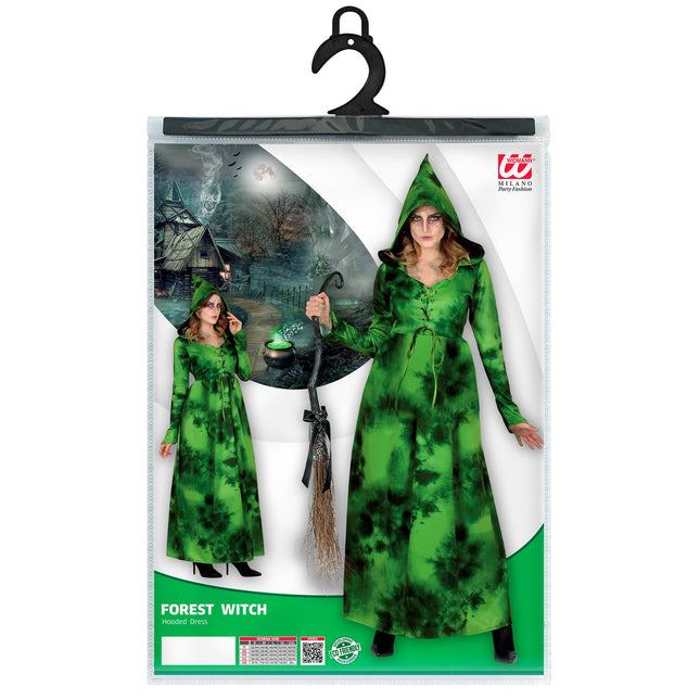 Robe d'Halloween Sorcière de la forêt verte