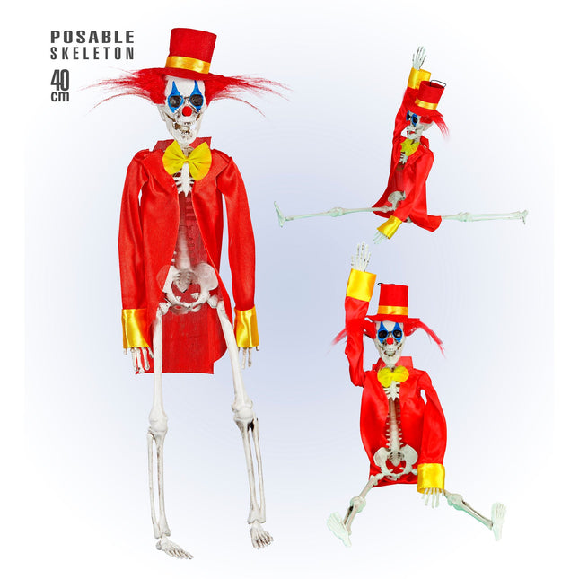 Clown squelette d'Halloween 40cm
