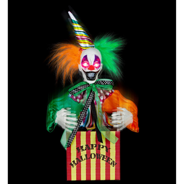 Poupée gonflable Clown avec son et lumière 37cm
