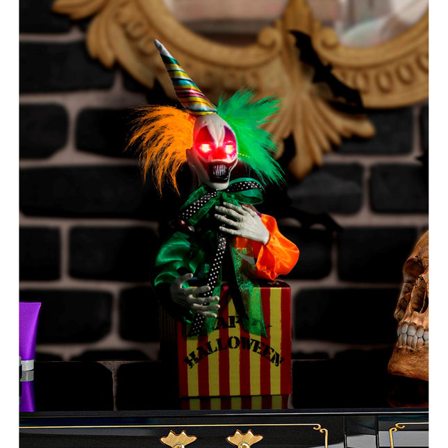 Poupée gonflable Clown avec son et lumière 37cm
