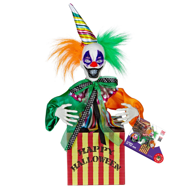 Poupée gonflable Clown avec son et lumière 37cm