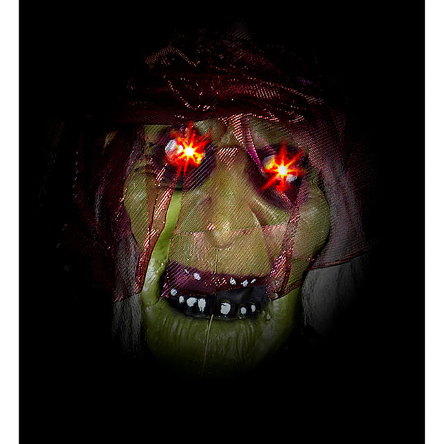 Poupée d'Halloween Sorcière avec lumière 1.7m