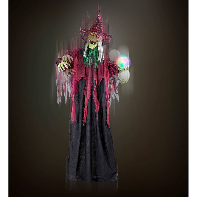 Poupée d'Halloween Sorcière avec lumière 1.7m