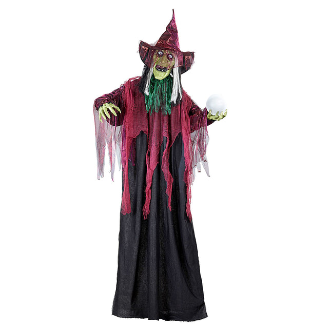 Poupée d'Halloween Sorcière avec lumière 1.7m